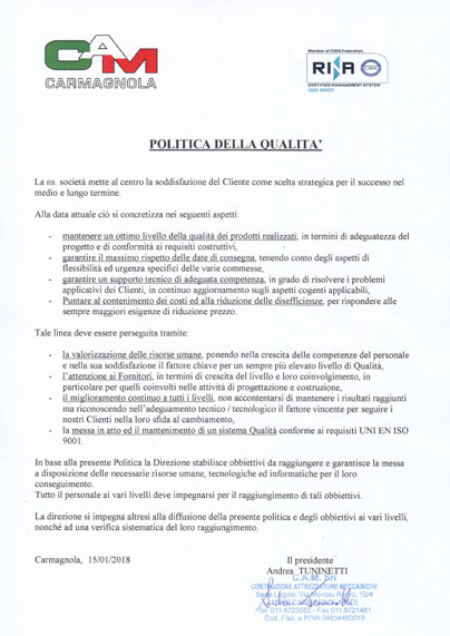 Politica della Qualità